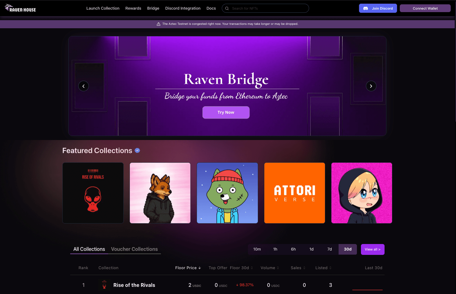 Raven House NFT Marketplace preview